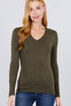 Key Factor V-neck Button Sweater