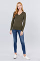 Key Factor V-neck Button Sweater