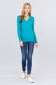 Key Factor V-neck Button Sweater