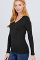 Key Factor V-neck Button Sweater