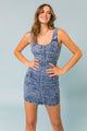 Denim All Day Mini Dress For Sale - Trendy Mini Dresses | Saralegui