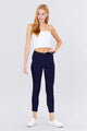 Bengaline Belted Pants - Navy