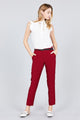 Classic Woven Pants W/belt - Dark Red