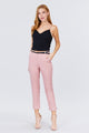 Classic Woven Pants W/belt - Soft Pink