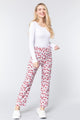 Cocktail Print Cotton Pajama Pants - Pink