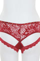 Cut Out Lace Back Hipster Panty - Rhubarb - Panties