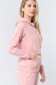 French Terry Pullover Hoodie - Blush - Hoodies