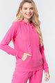 French Terry Pullover Hoodie - Candy Pink - Hoodies