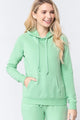 French Terry Pullover Hoodie - Melon Green - Hoodies