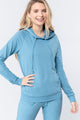 French Terry Pullover Hoodie - Topaz Blue - Hoodies