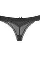 Lace & Mesh G-string Thong Panty - Black - Panties