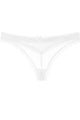 Lace & Mesh G-string Thong Panty - White - Panties