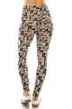 Long Yoga Style Banded Lined Multi Printed Knit Legging - 