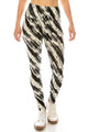 Long Yoga Style Banded Lined Multi Printed Knit Legging - 