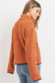 Loopie Terry Half Zipper Pullover - Terracotta - Sweaters