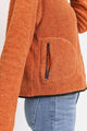 Loopie Terry Half Zipper Pullover - Terracotta - Sweaters