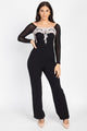 Date Night Tie Lace Jumpsuit - Stylish Jumpsuits For Sale | Saralegui