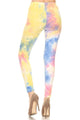 Tie Dye Printed Full Length High Waisted Leggings - Multi