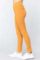 Waist Band Long Ponte Pants - Deep Mustard