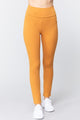 Waist Band Long Ponte Pants - Deep Mustard