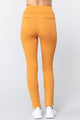 Waist Band Long Ponte Pants - Deep Mustard