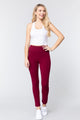 Waist Band Long Ponte Pants - Fire Brick