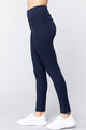 Waist Band Long Ponte Pants - Navy