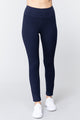 Waist Band Long Ponte Pants - Navy